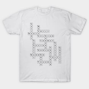 (1962HS) Crossword pattern with words from a 1962 science fiction book. T-Shirt